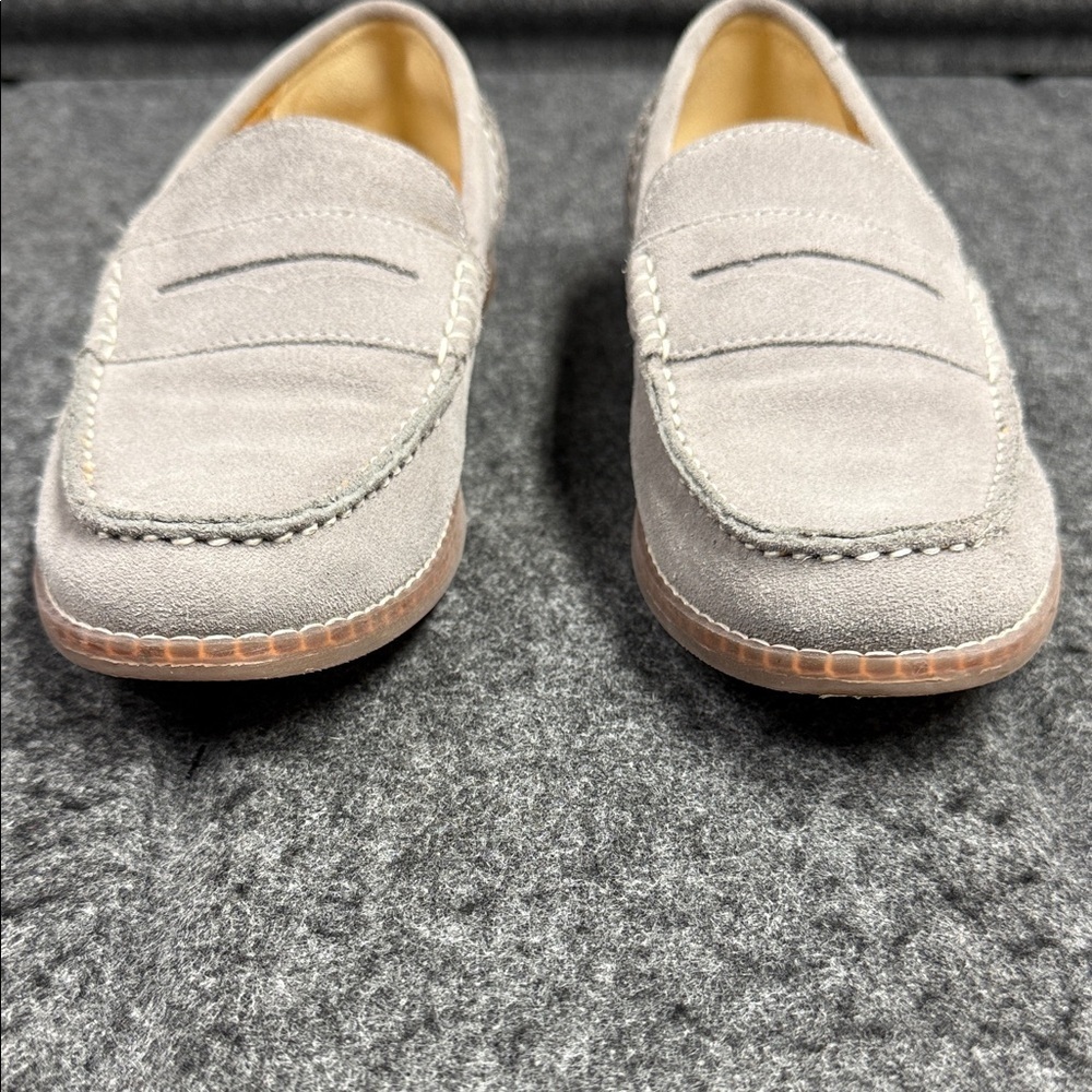 Hush Puppies Soft Gray Suede Loafers - Picture 4 of 13